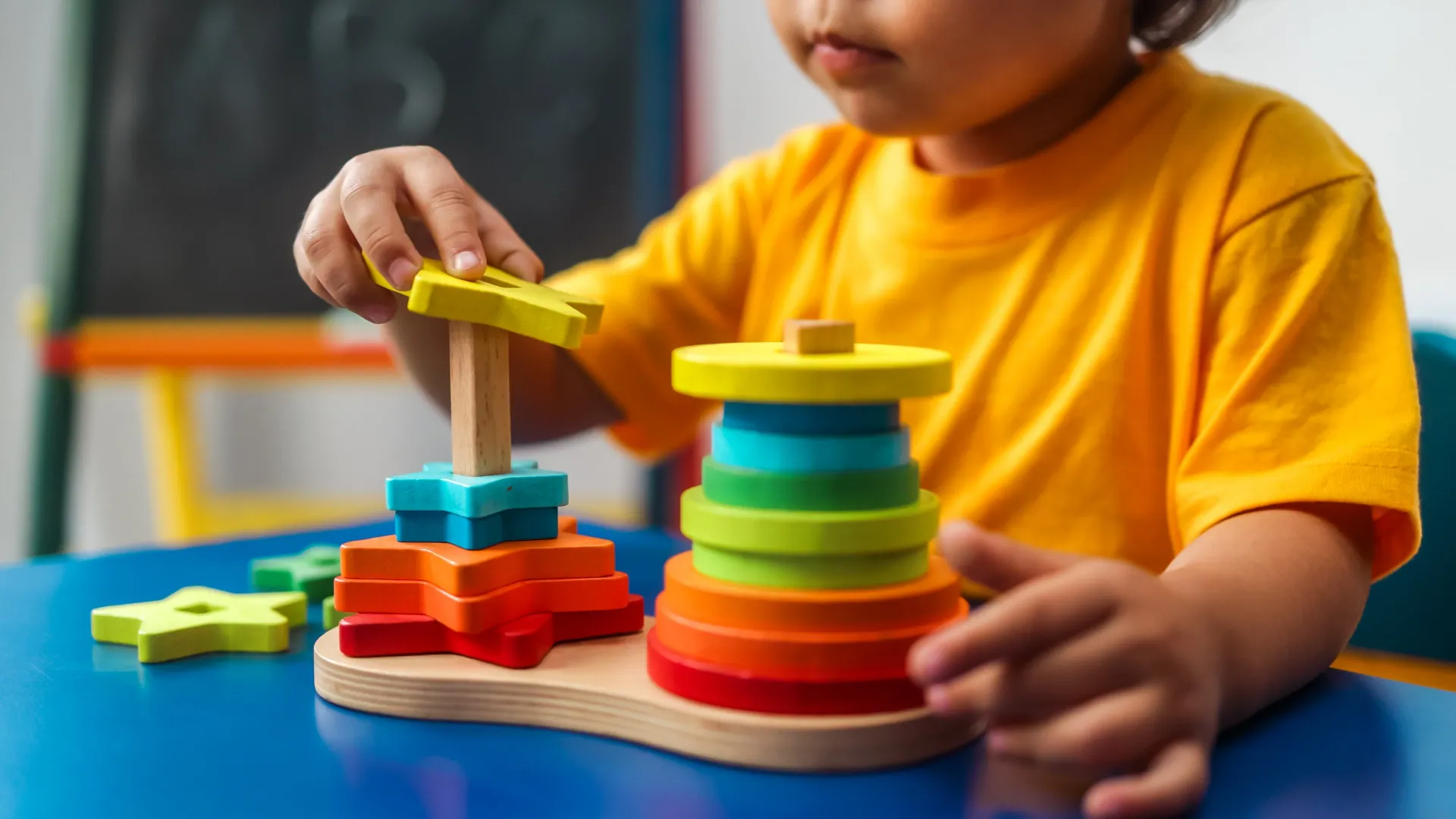Children enjoying a creative early learning activity together